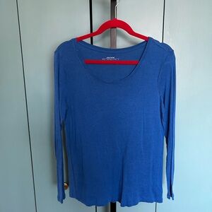 Daisy Fuentes Royal Blue Long Sleeve Blouse